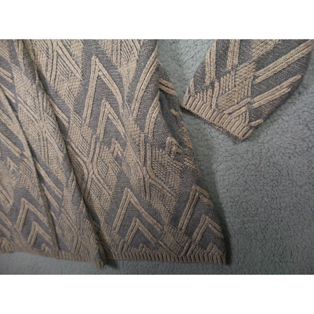 Soft Surroundings Sweater Womens Size Medium Beige Gray Open Front Cardigan NWT - Picture 4 of 15